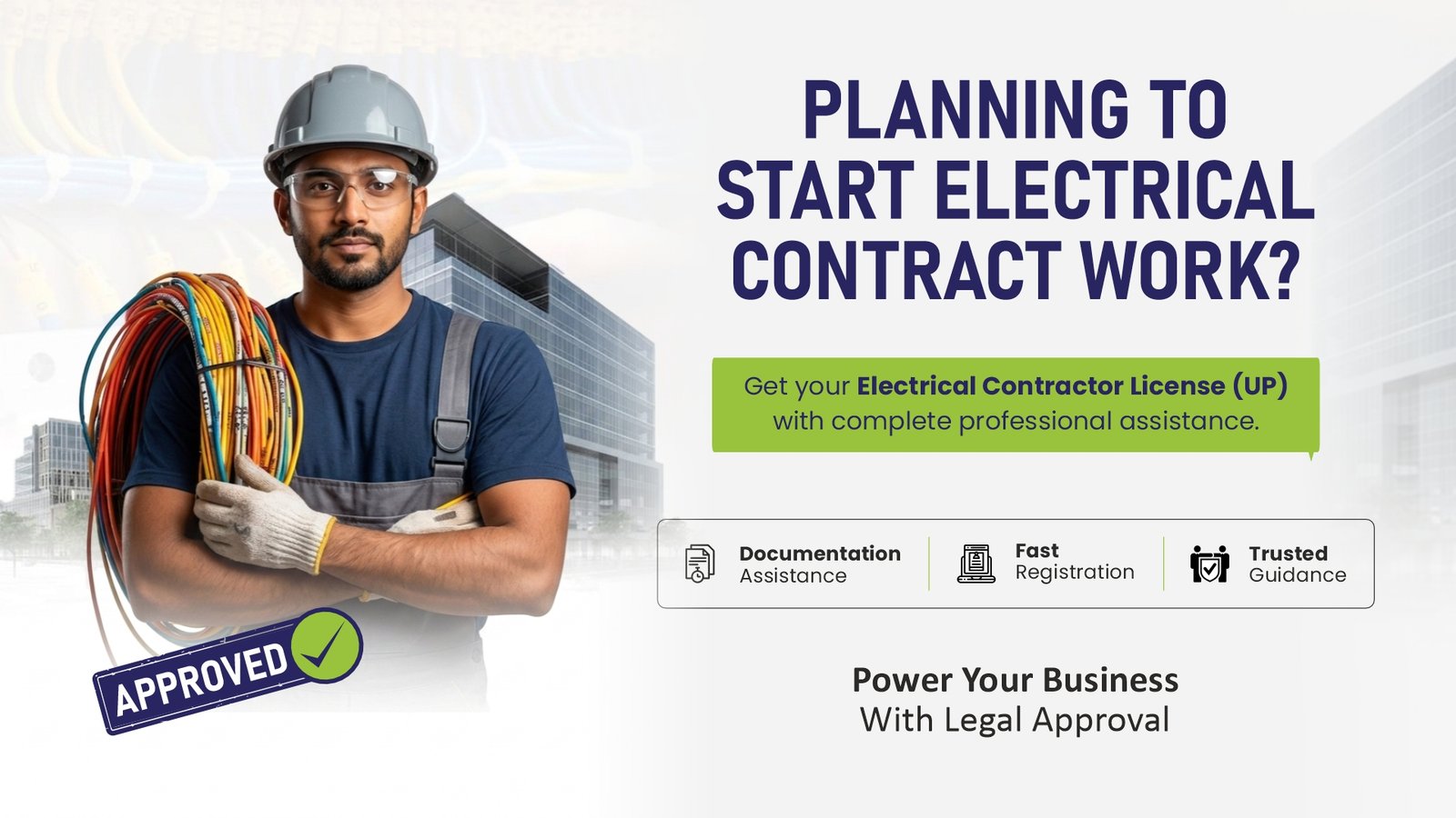 Electrical Contractor License in UP — Class A, B & C registration consultant | Tender & Licence